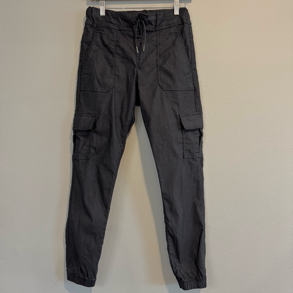 Bevy Flog Gaya Cargo Jogger Pants Herringbone Drawstring 26